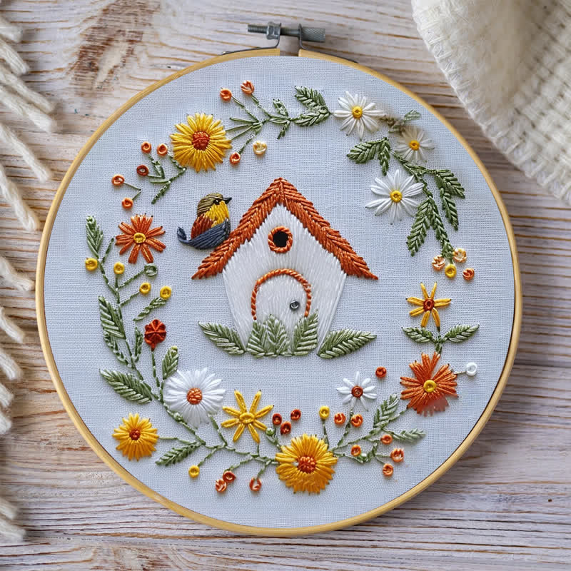 Rubbyoo Embroidery Kit - Bird Houses - image 9