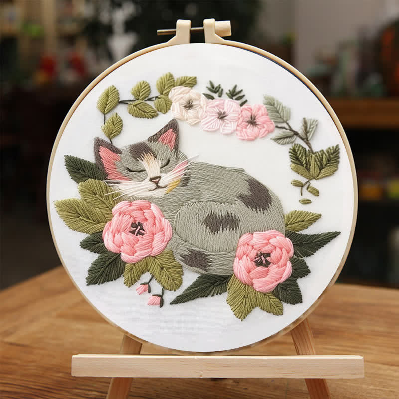 Rubbyoo Embroidery Kit - Sleeping Cat - image 3