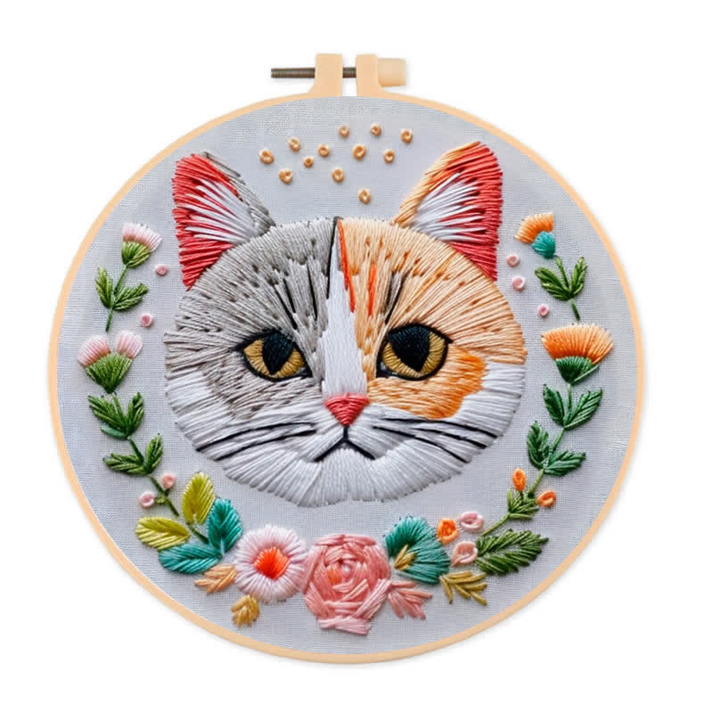 Rubbyoo Embroidery Kit - Indifferent Cat - image 1