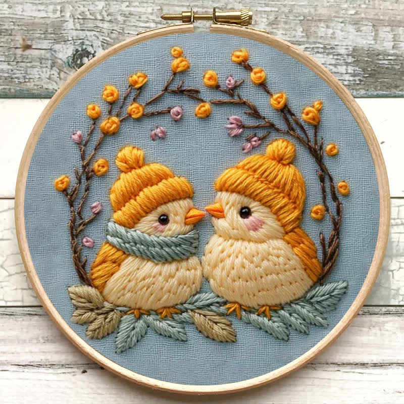 Rubbyoo Embroidery Kit - Cute Winter Birds - image 7