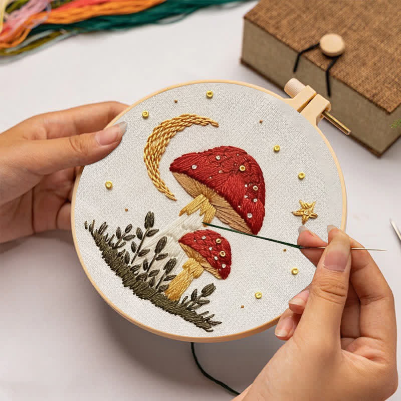 Rubbyoo Embroidery Kit - Woodland Mushroom - image 2