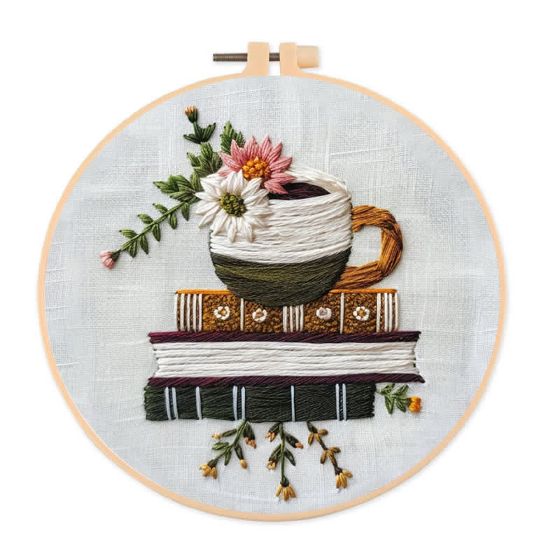 Rubbyoo Embroidery Kit - Books and Flowers - image 1