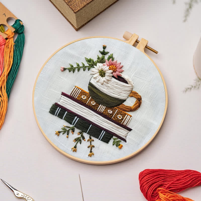 Rubbyoo Embroidery Kit - Books and Flowers - image 5