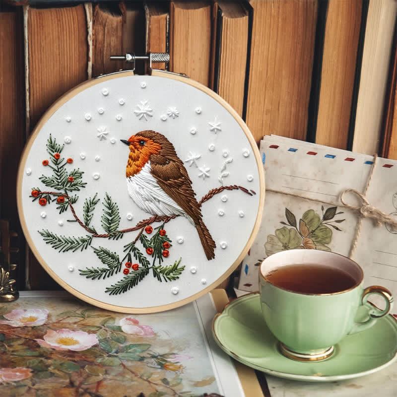 Rubbyoo Embroidery Kit - Winter Bird - image 7