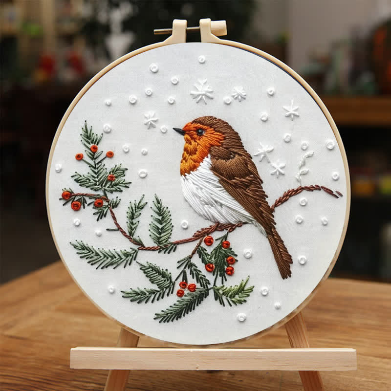 Rubbyoo Embroidery Kit - Winter Bird - image 4