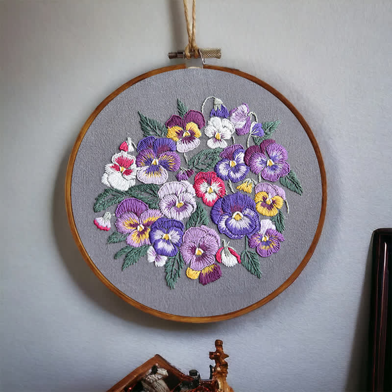 Rubbyoo Embroidery Kit - Pansies - image 5