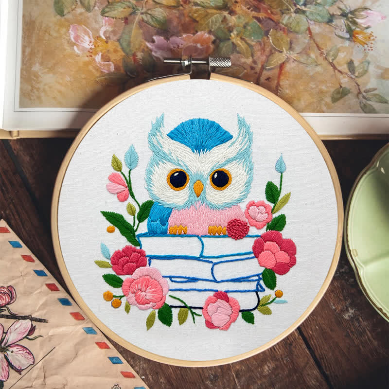 Rubbyoo Embroidery Kit - Owl Loves Reading - image 8
