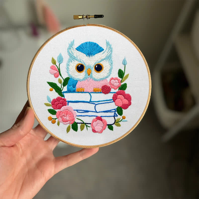 Rubbyoo Embroidery Kit - Owl Loves Reading - image 2