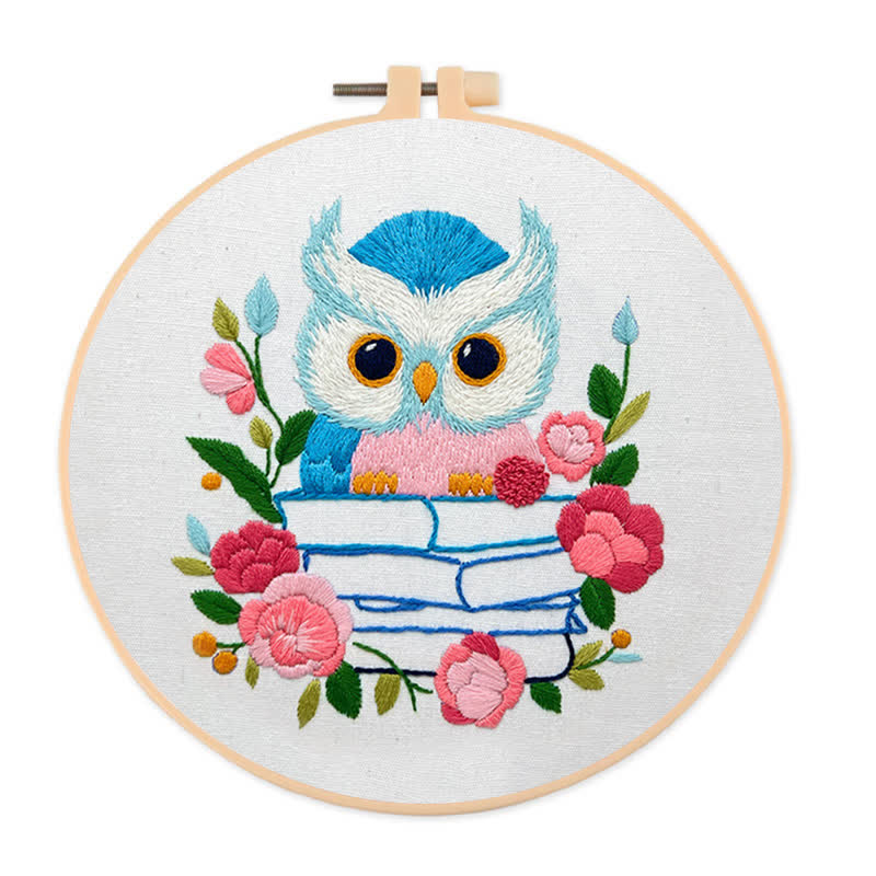 Rubbyoo Embroidery Kit - Owl Loves Reading - image 1