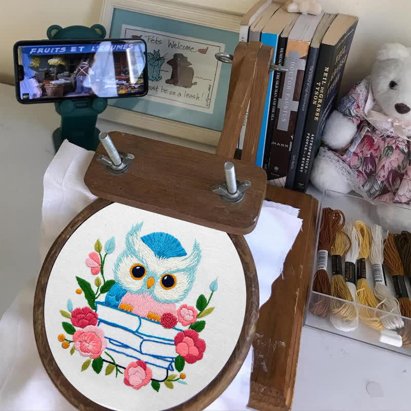 Rubbyoo Embroidery Kit - Owl Loves Reading - image 4