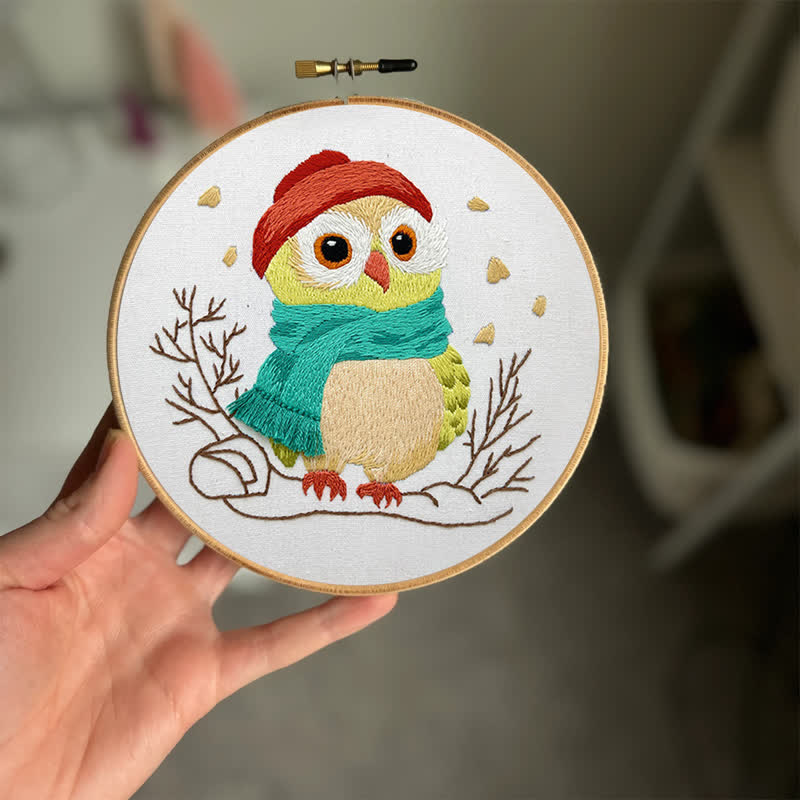 Rubbyoo Embroidery Kit - Little Red Riding Hood Owl - image 2