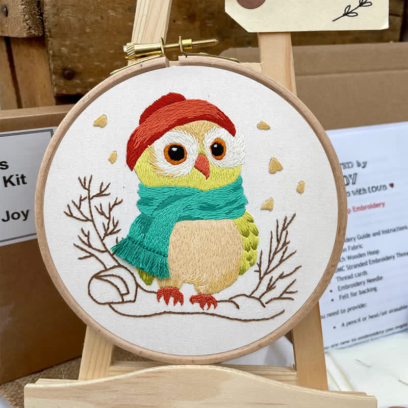 Rubbyoo Embroidery Kit - Little Red Riding Hood Owl - image 5