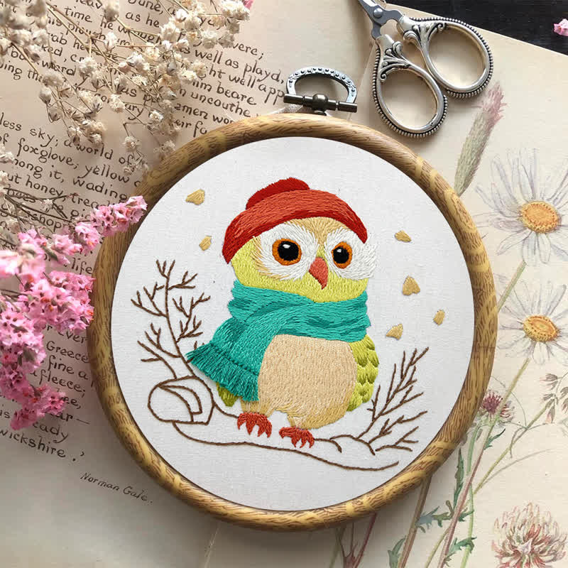 Rubbyoo Embroidery Kit - Little Red Riding Hood Owl - image 9