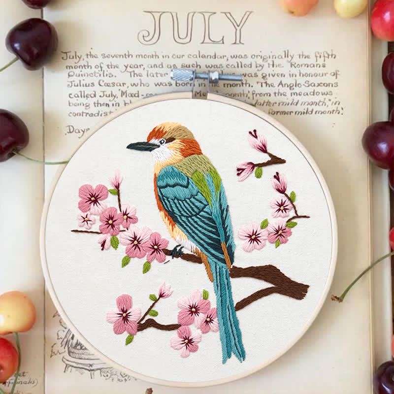 Rubbyoo Embroidery Kit - Birds On Plum Blossom Branch - image 3