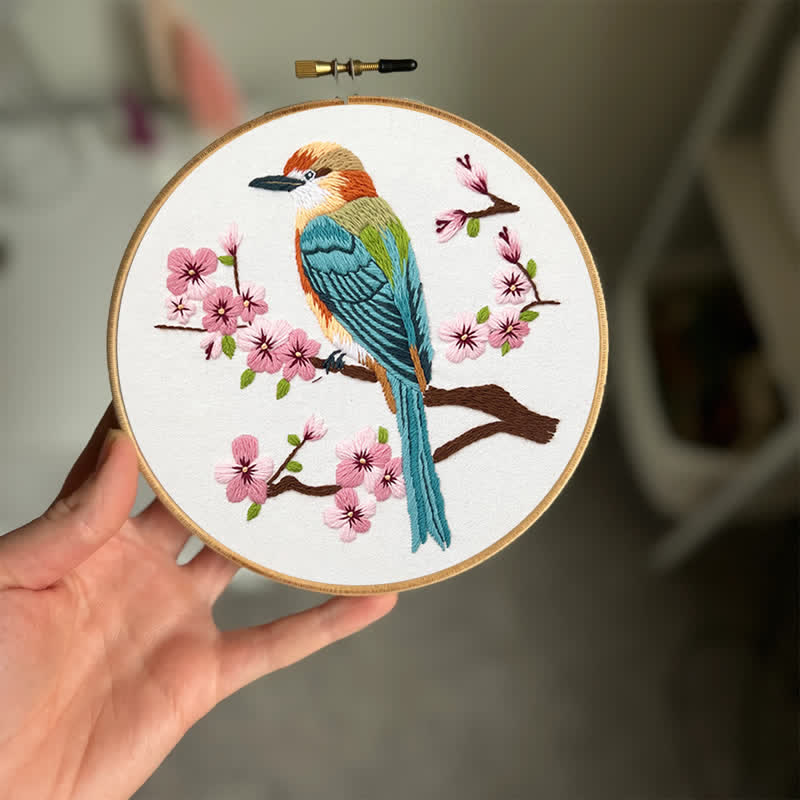 Rubbyoo Embroidery Kit - Birds On Plum Blossom Branch - image 2