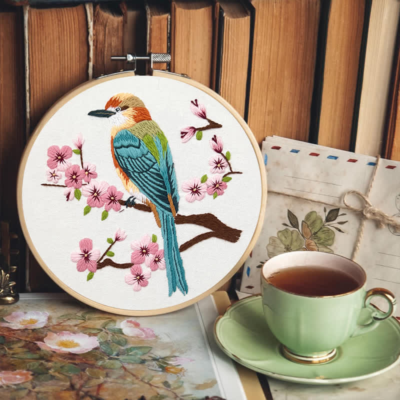 Rubbyoo Embroidery Kit - Birds On Plum Blossom Branch - image 7