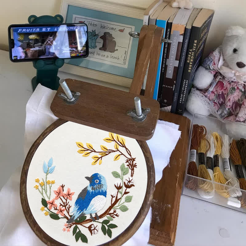 Rubbyoo Embroidery Kit - Spring Blue Birds - image 6