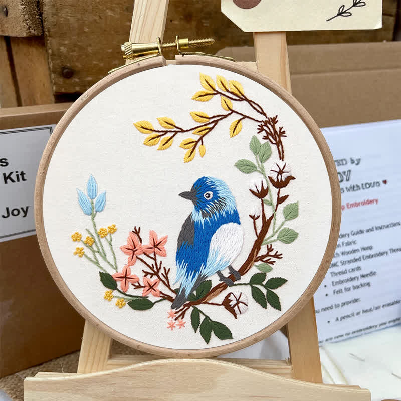 Rubbyoo Embroidery Kit - Spring Blue Birds - image 5