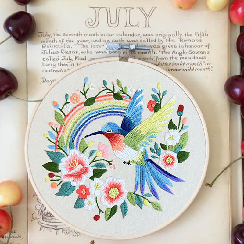 Rubbyoo Embroidery Kit - Exotic Blue Bird - image 3