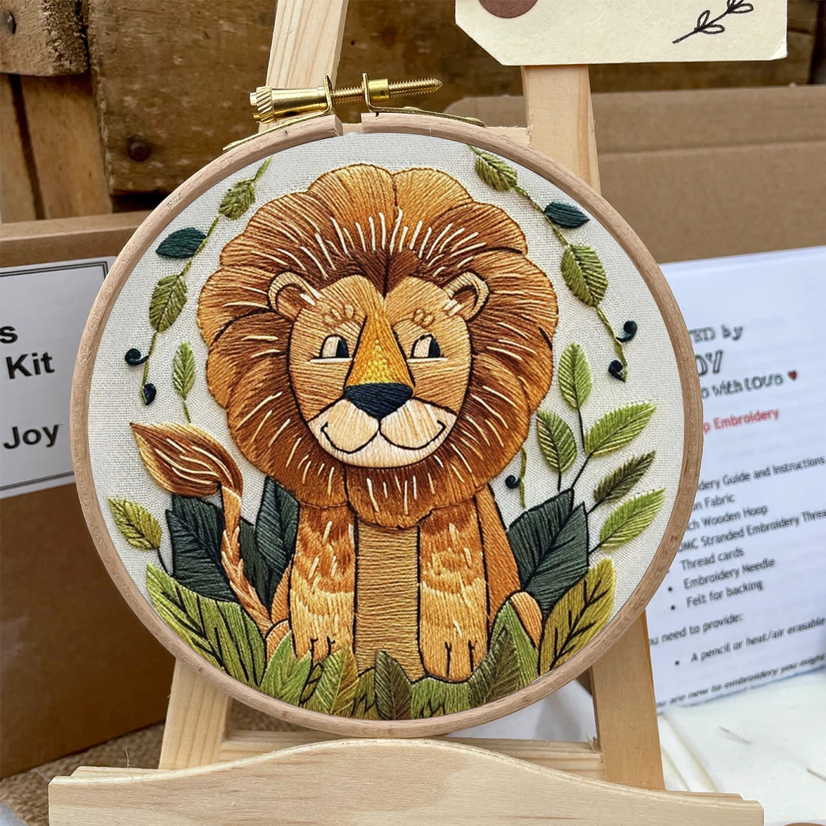 Rubbyoo Embroidery Kit -Big Smile Lion - image 8