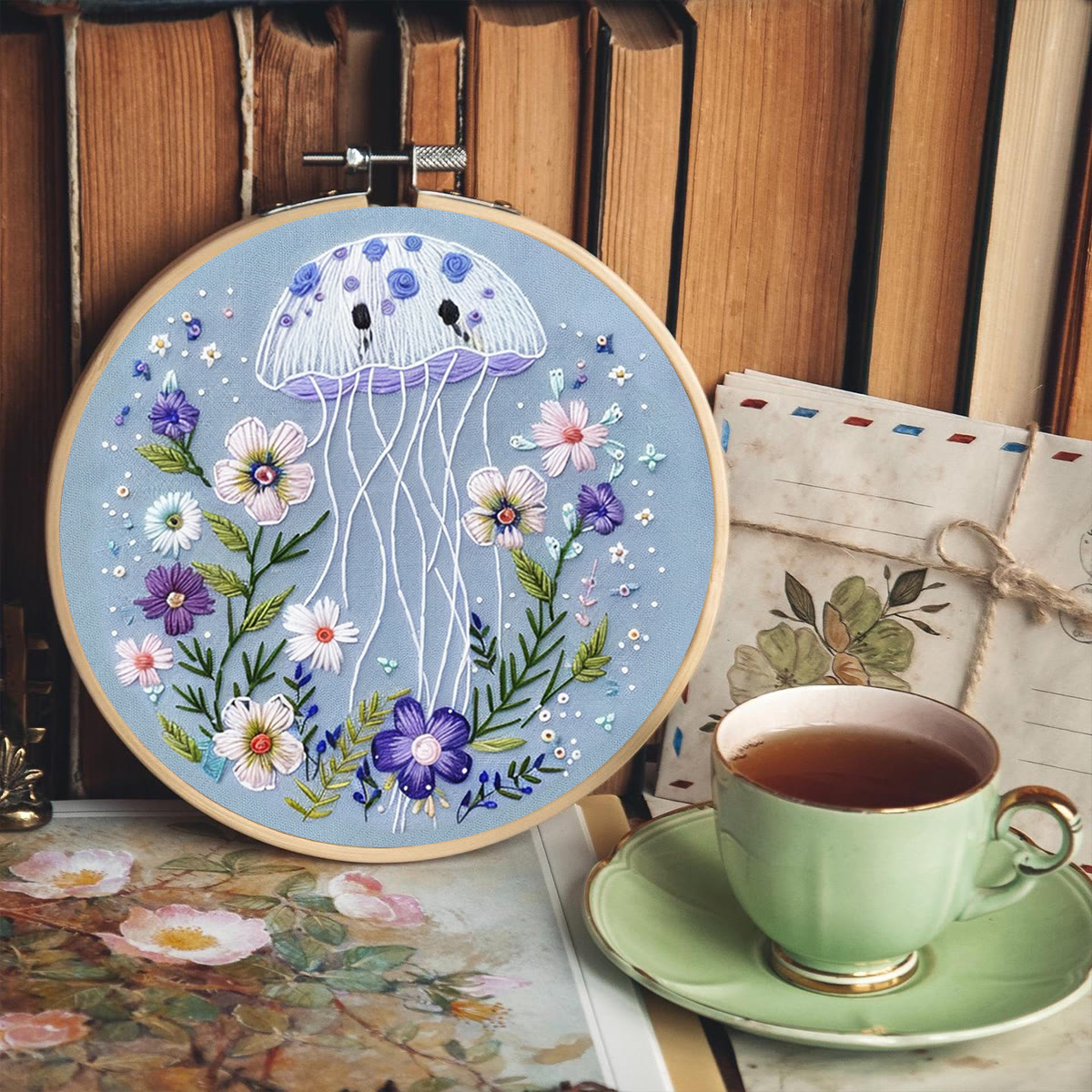 Rubbyoo Embroidery Kit -Blue Jellyfish - image 7