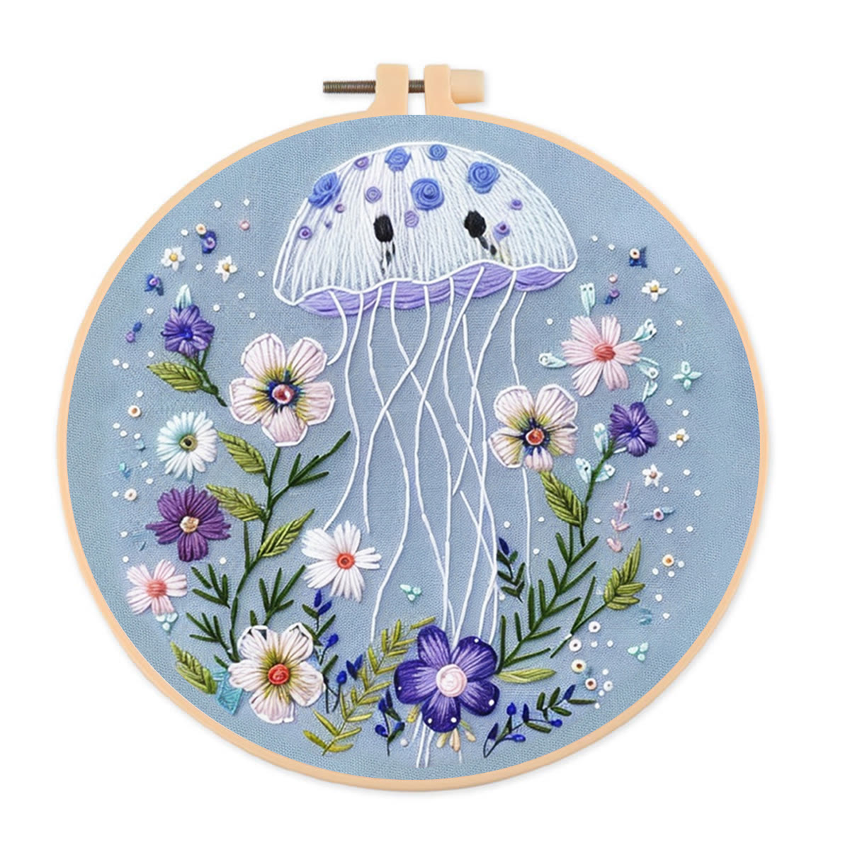 Rubbyoo Embroidery Kit -Blue Jellyfish - image 1