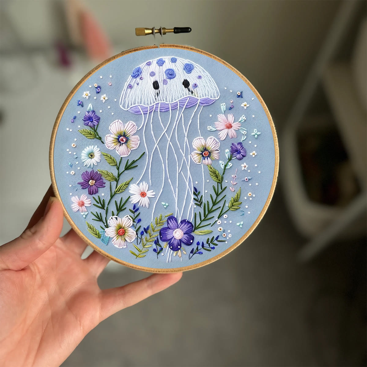 Rubbyoo Embroidery Kit -Blue Jellyfish - image 2