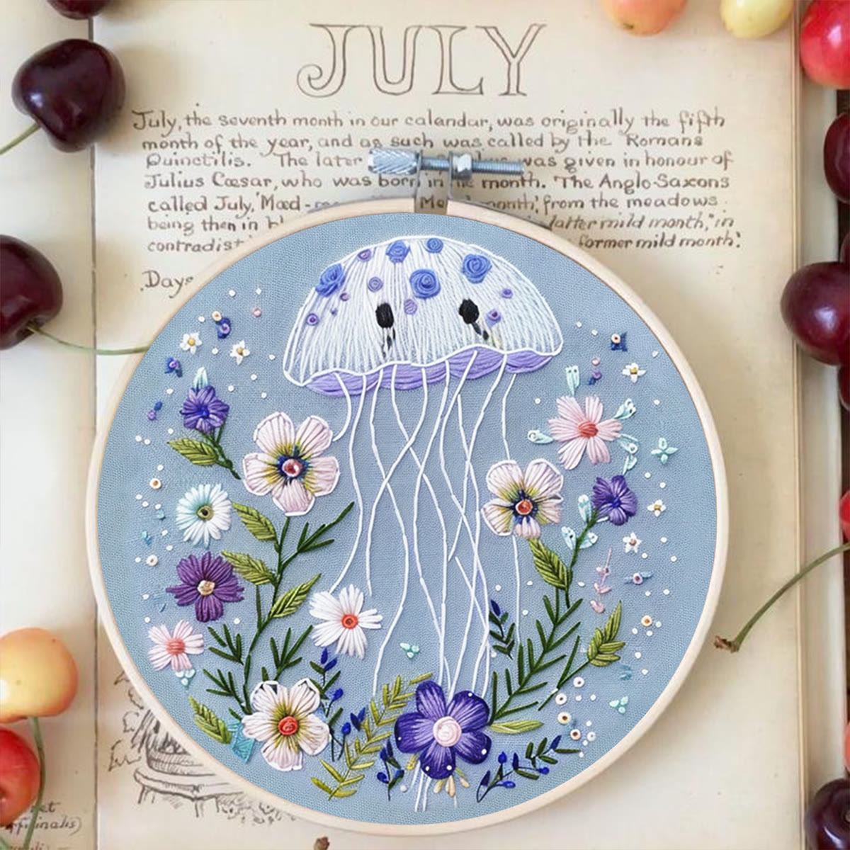 Rubbyoo Embroidery Kit -Blue Jellyfish - image 3