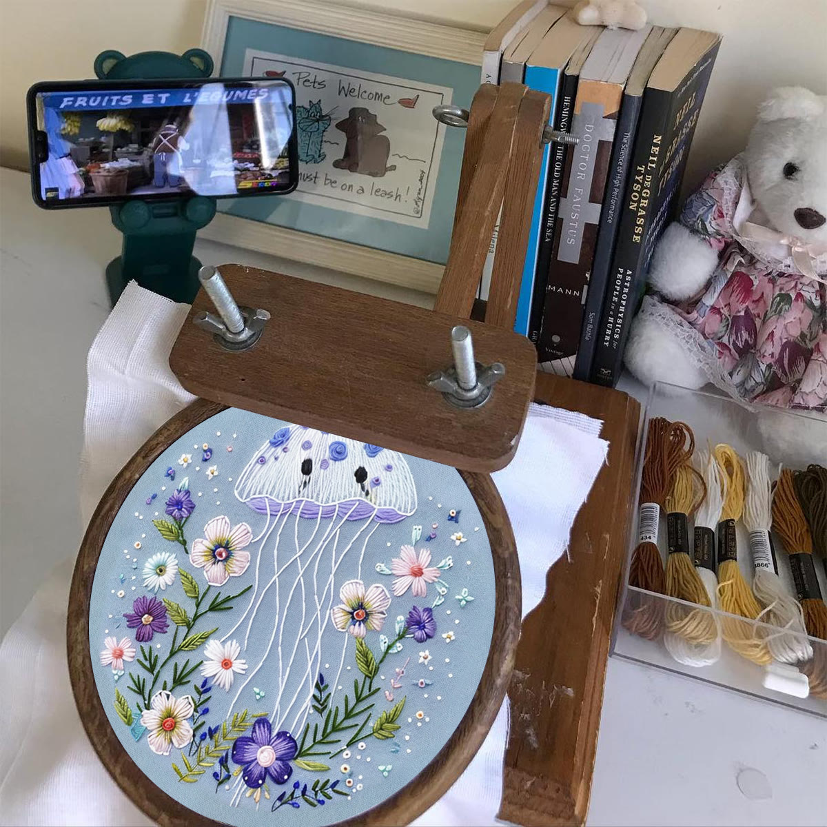 Rubbyoo Embroidery Kit -Blue Jellyfish - image 5