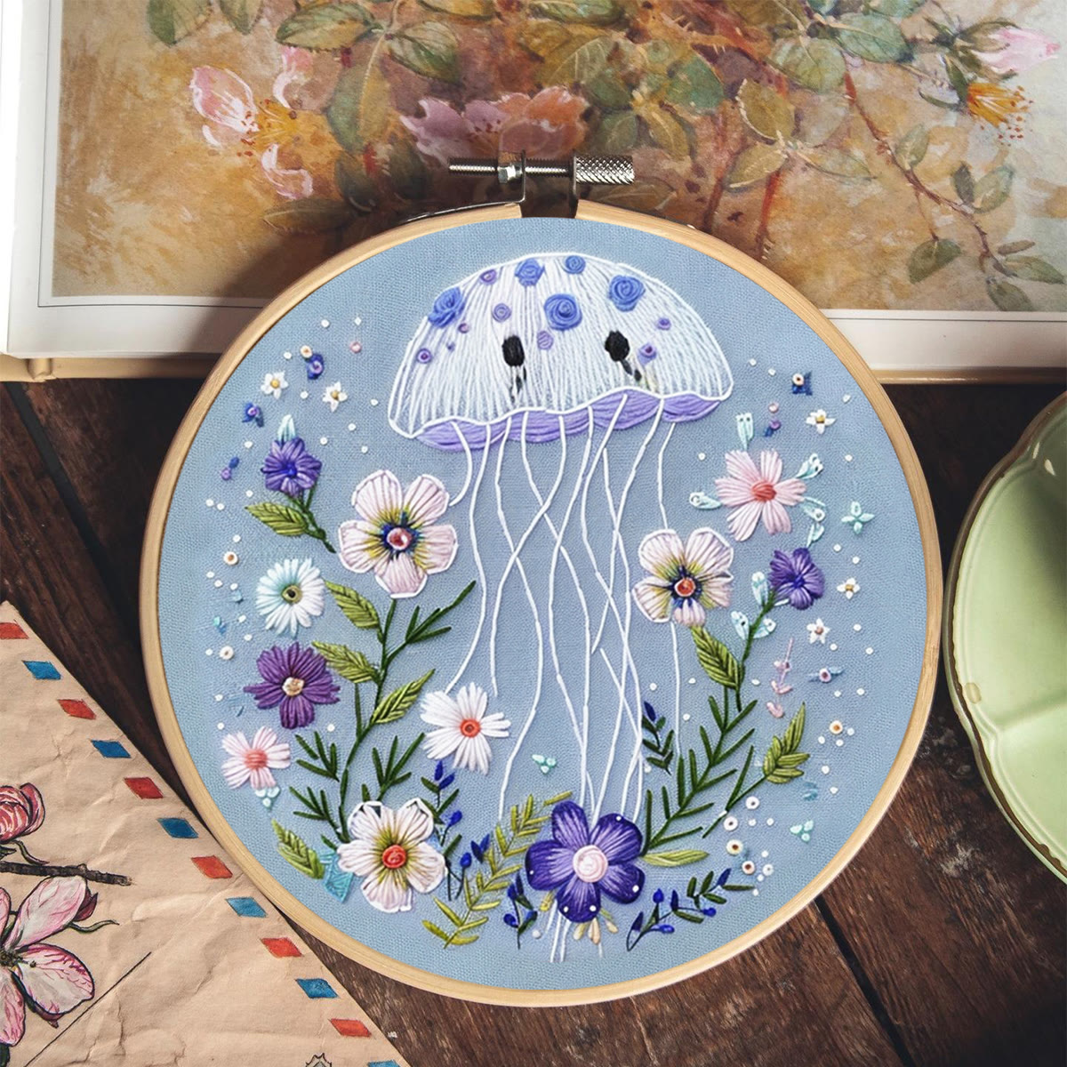 Rubbyoo Embroidery Kit -Blue Jellyfish - image 9