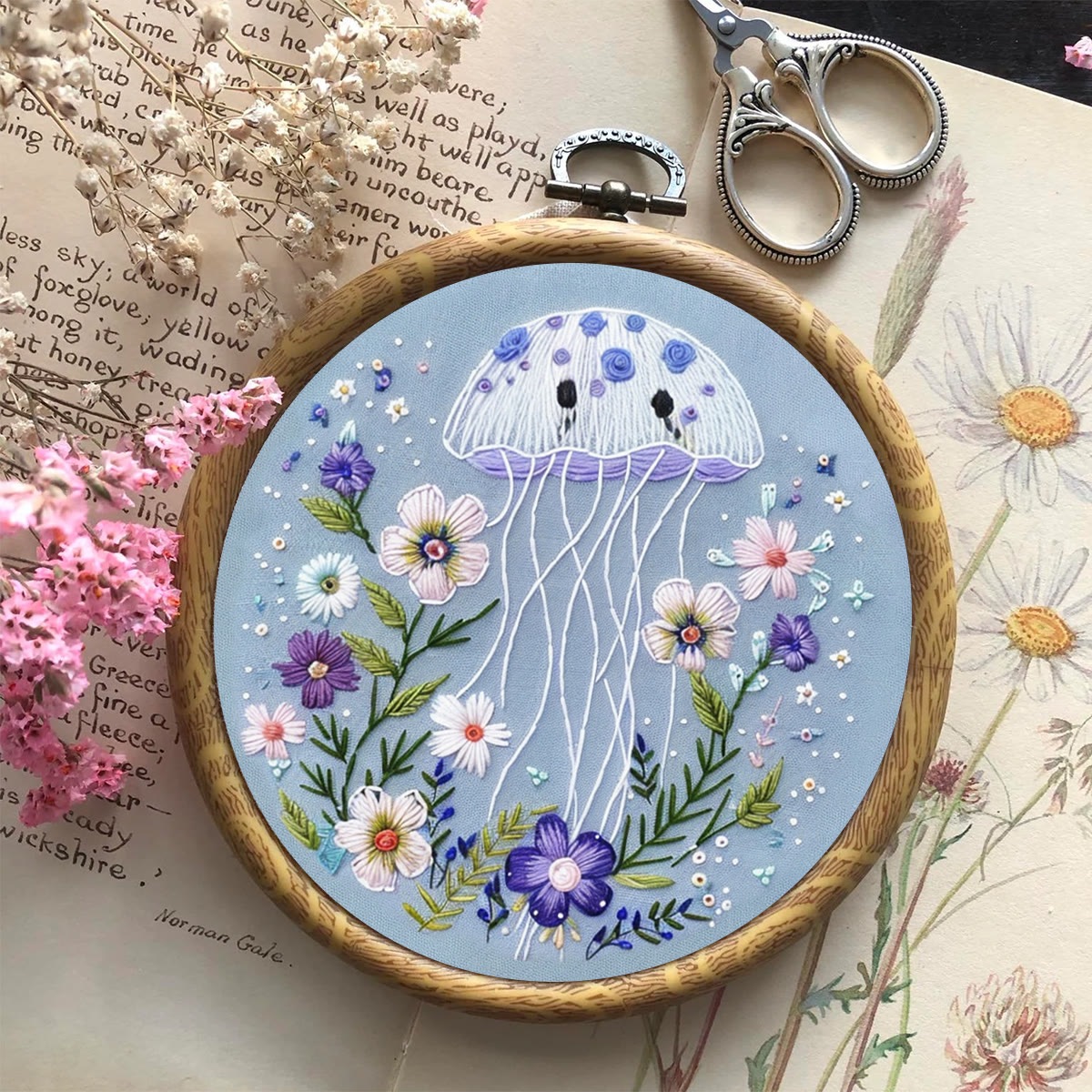 Rubbyoo Embroidery Kit -Blue Jellyfish - image 8