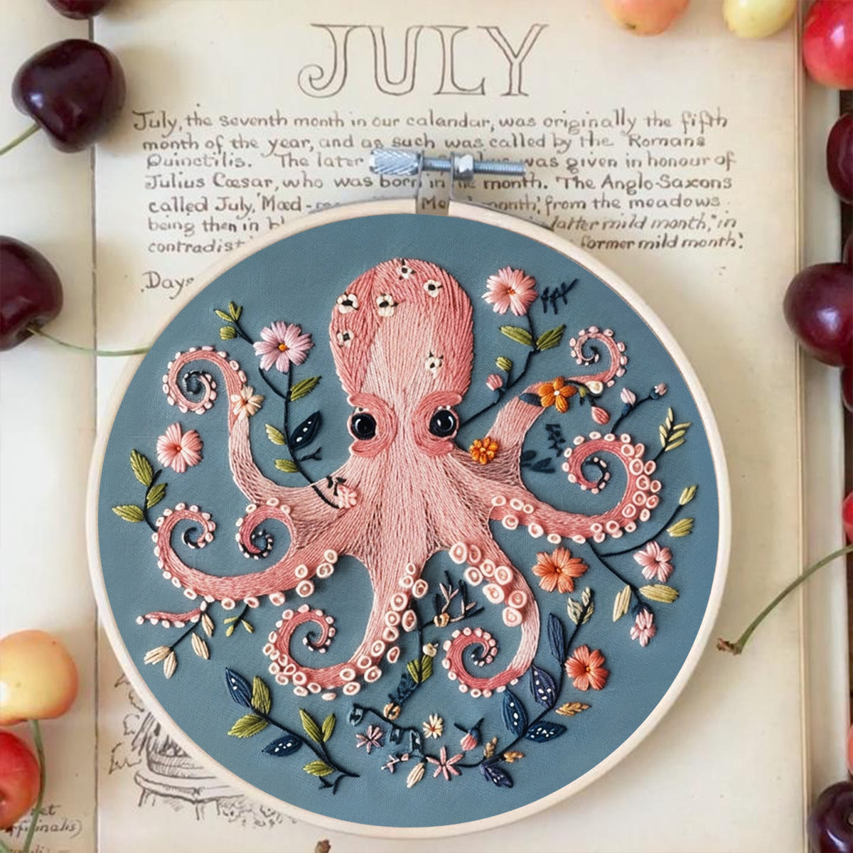Rubbyoo Embroidery Kit -Pink Octopus - image 3