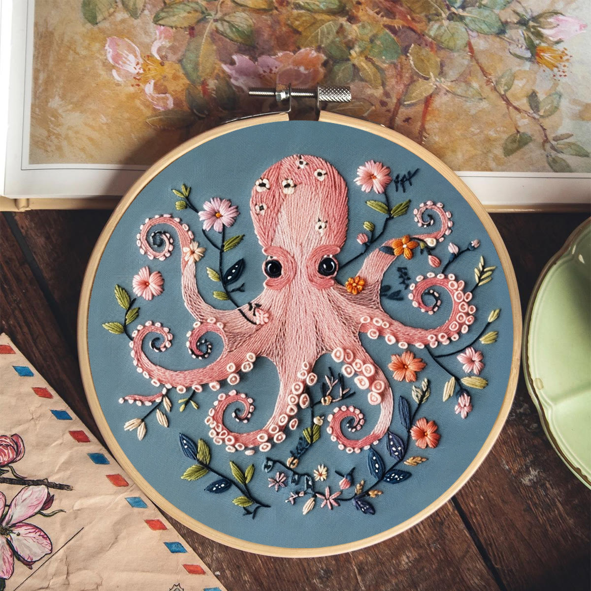 Rubbyoo Embroidery Kit -Pink Octopus - image 9