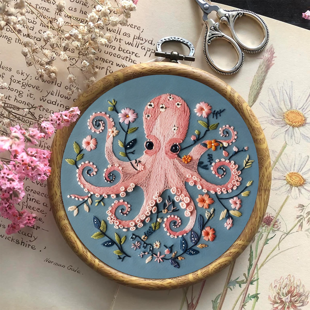 Rubbyoo Embroidery Kit -Pink Octopus - image 8