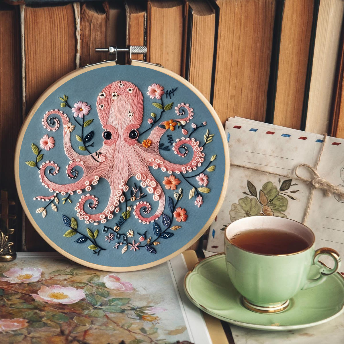 Rubbyoo Embroidery Kit -Pink Octopus - image 7