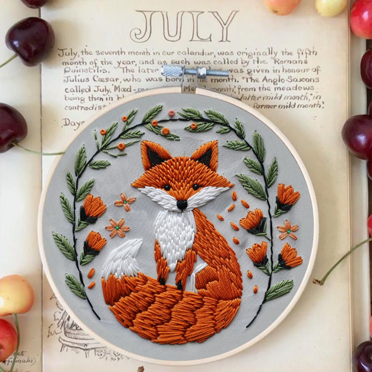 Rubbyoo Embroidery Kit - Big Tail Fox - image 3