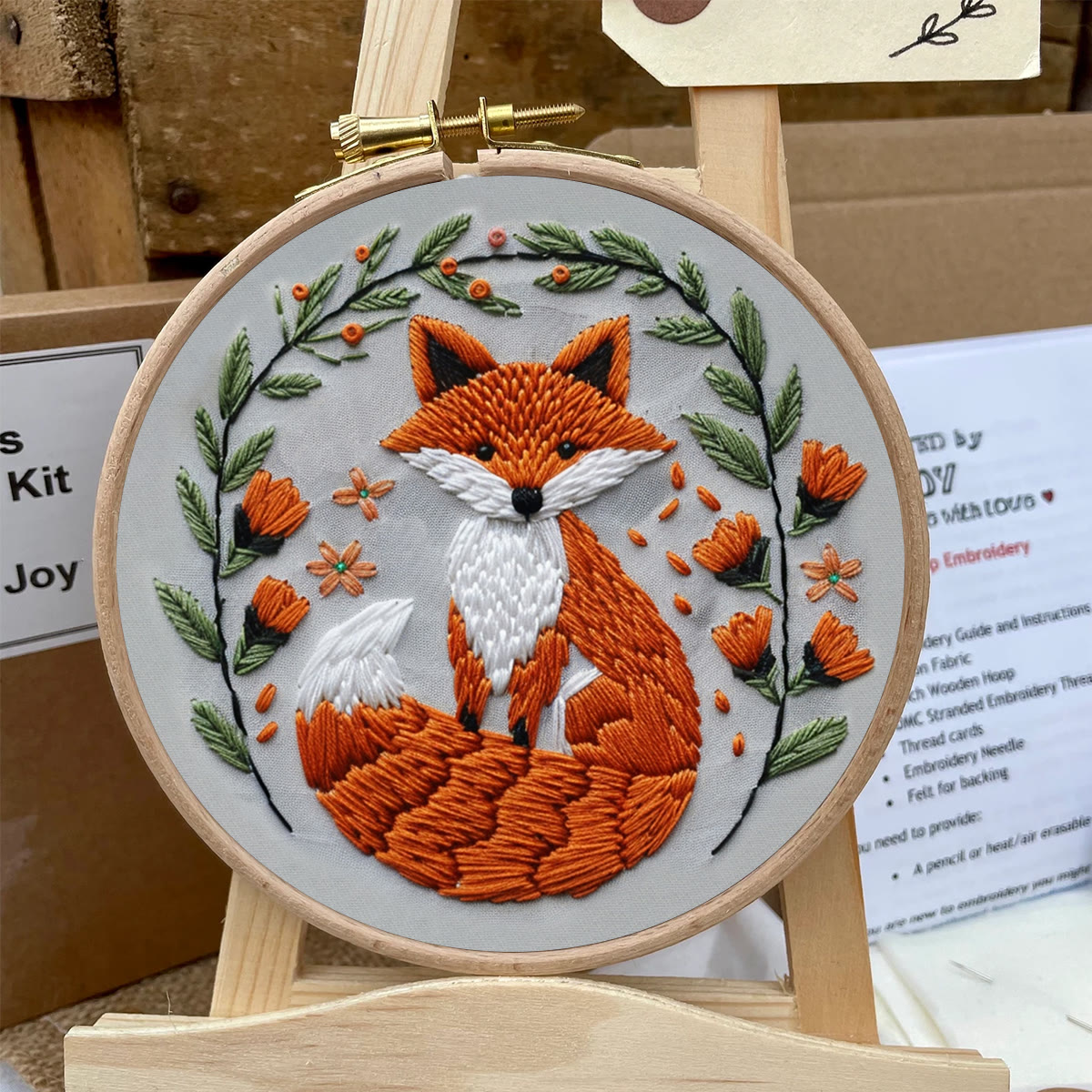 Rubbyoo Embroidery Kit - Big Tail Fox - image 7