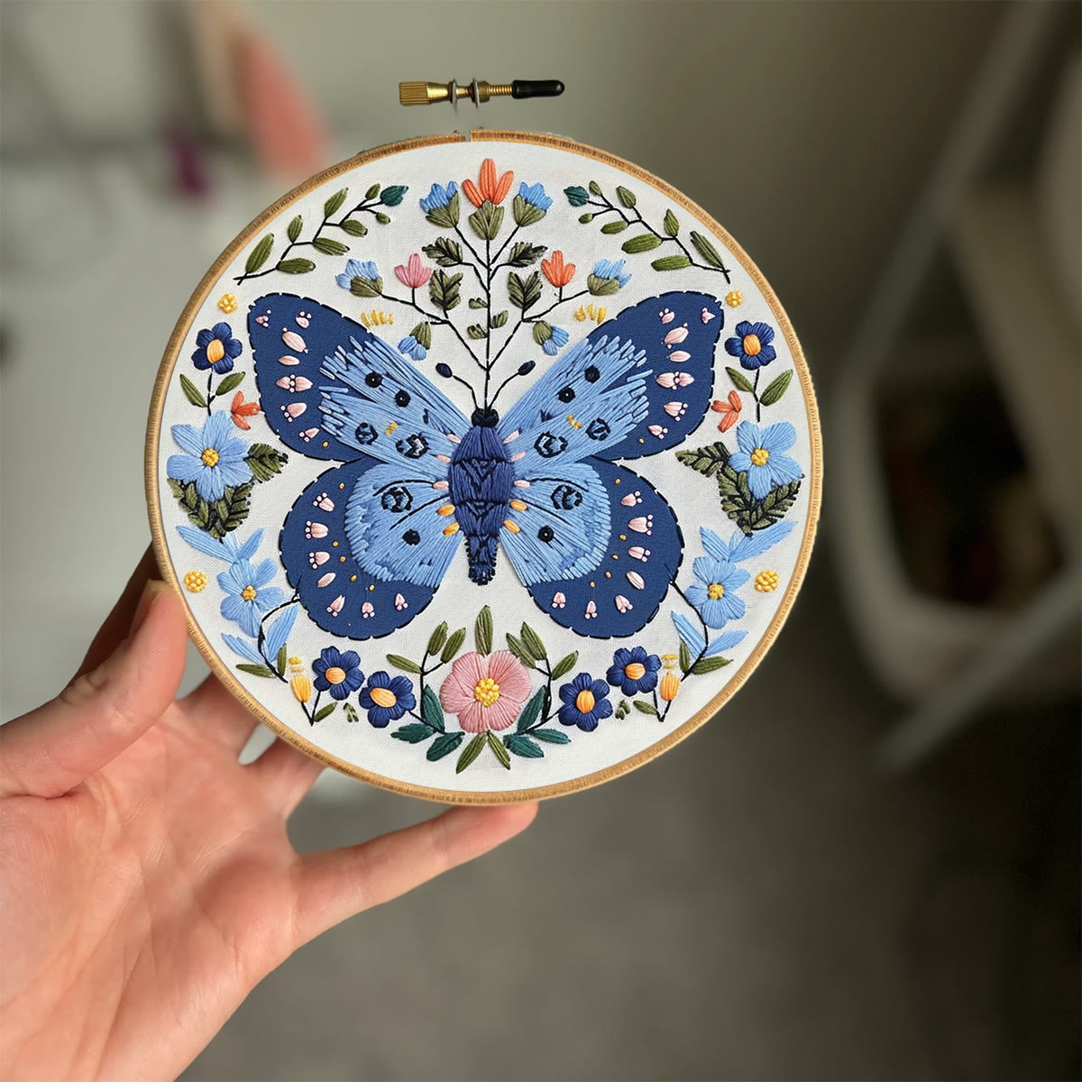 Rubbyoo Embroidery Kit - Blue Butterfly - image 2