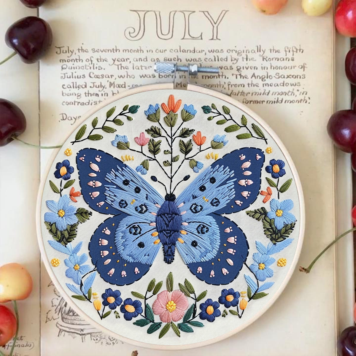 Rubbyoo Embroidery Kit - Blue Butterfly - image 3