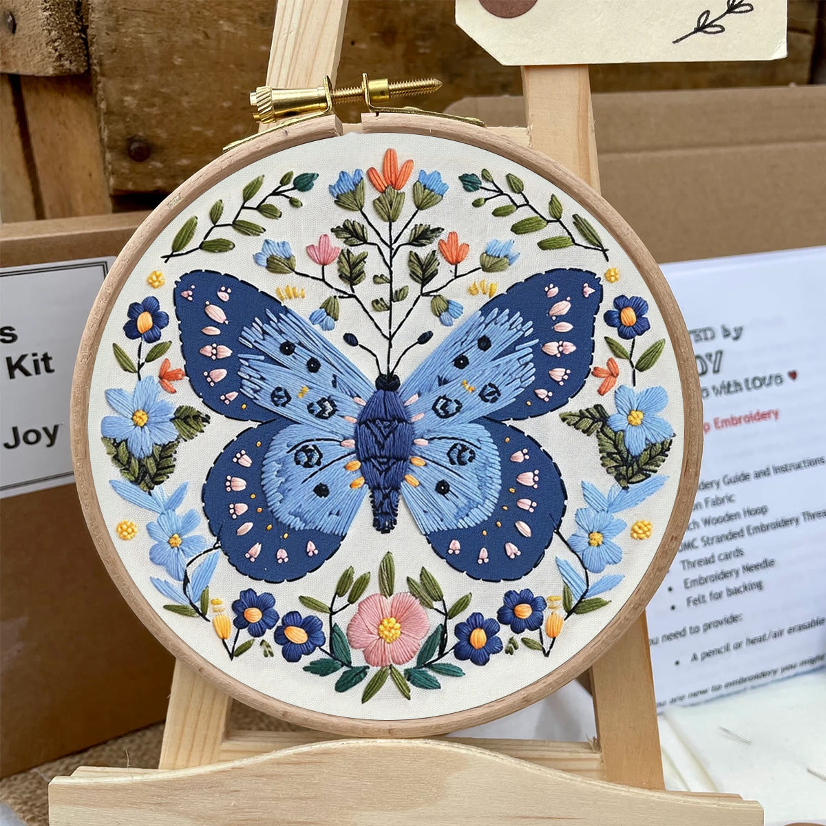 Rubbyoo Embroidery Kit - Blue Butterfly - image 6