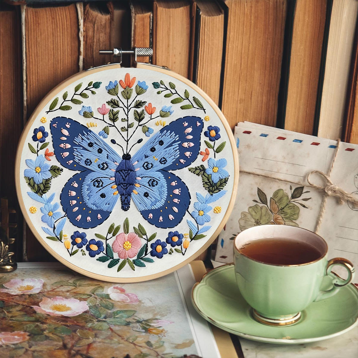 Rubbyoo Embroidery Kit - Blue Butterfly - image 7
