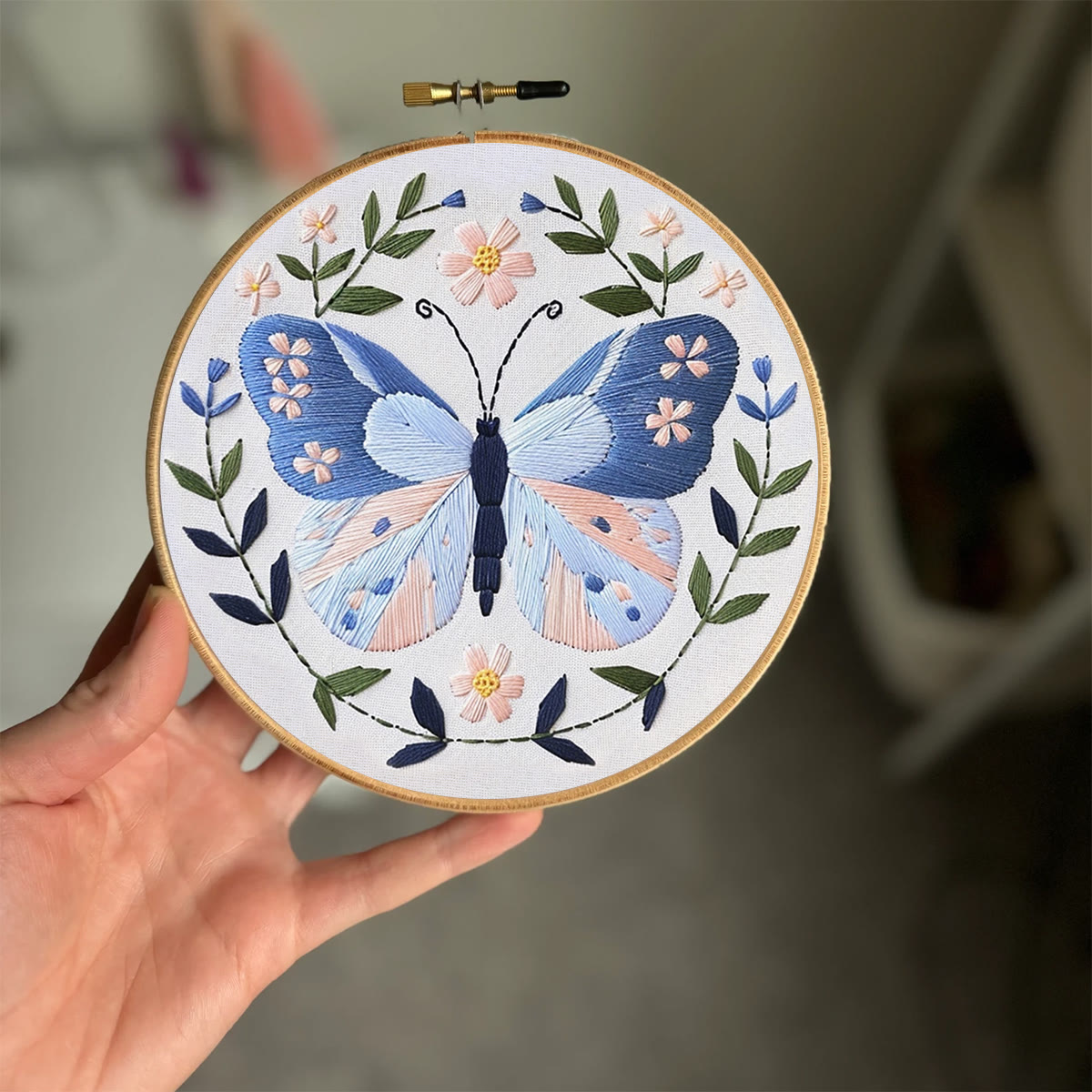 Rubbyoo Embroidery Kit -Light Blue Butterfly - image 2