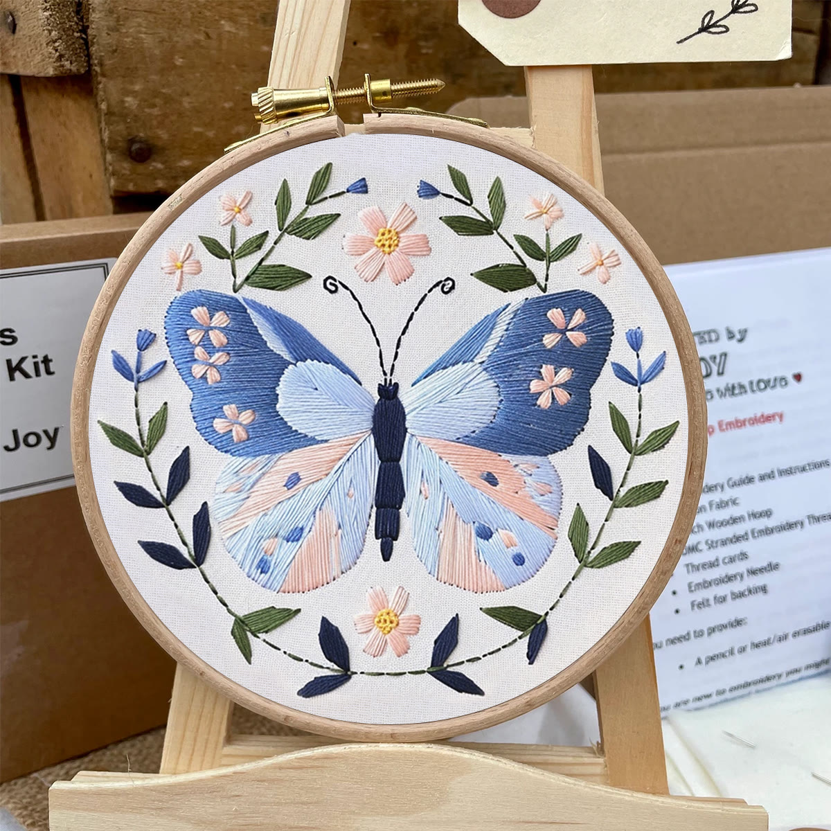 Rubbyoo Embroidery Kit -Light Blue Butterfly - image 6