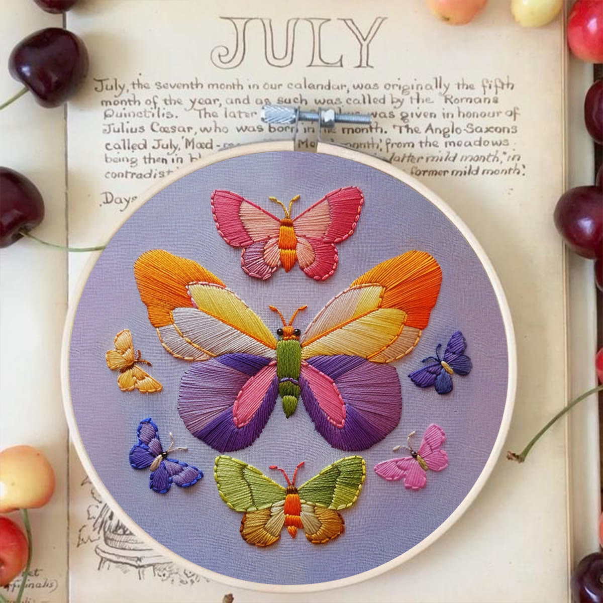 Rubbyoo Embroidery Kit -  Colorful Butterfly - image 3