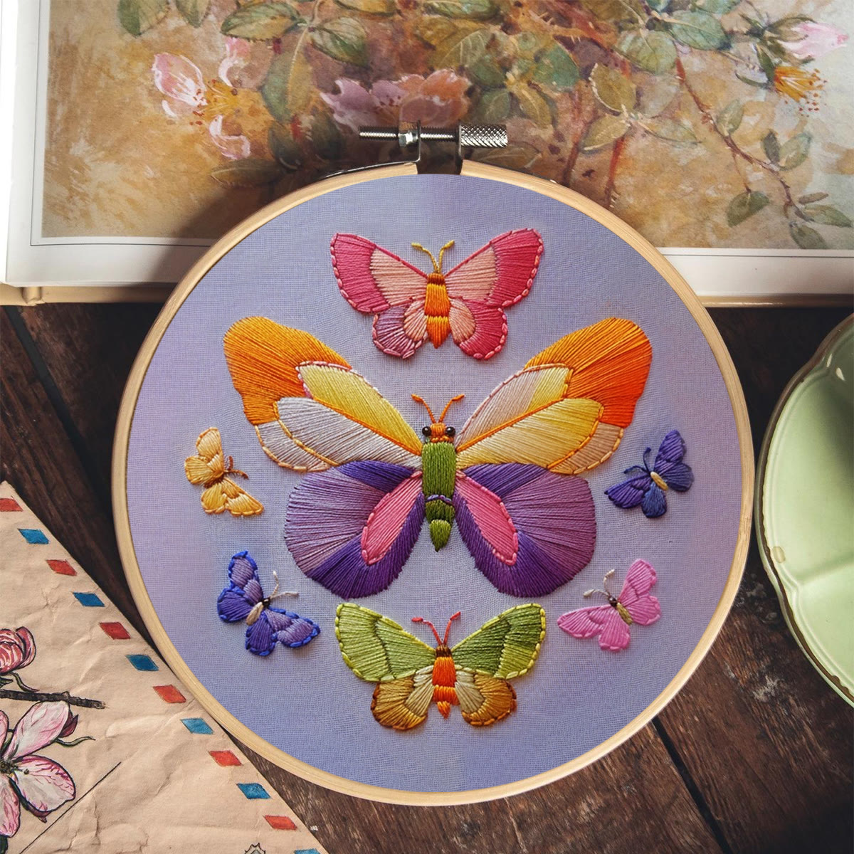 Rubbyoo Embroidery Kit -  Colorful Butterfly - image 8