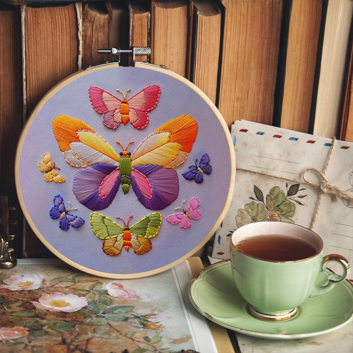 Rubbyoo Embroidery Kit -  Colorful Butterfly - image 6