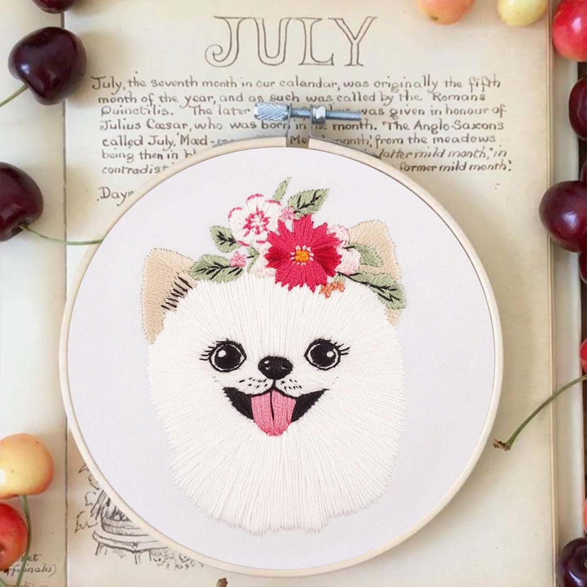 Rubbyoo Embroidery Kit -   Puppy Pomeranian - image 3