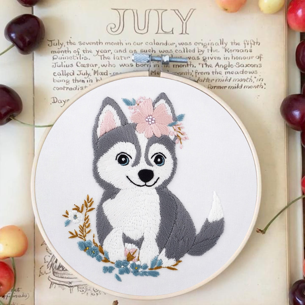 Rubbyoo Embroidery Kit -   Puppy Husky - image 3