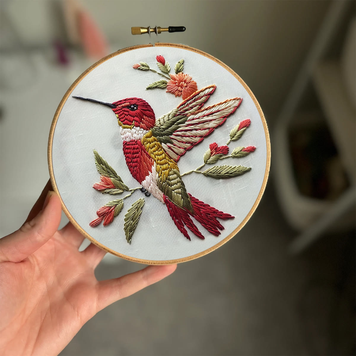 Rubbyoo Embroidery Kit -   Little Red Bird - image 2