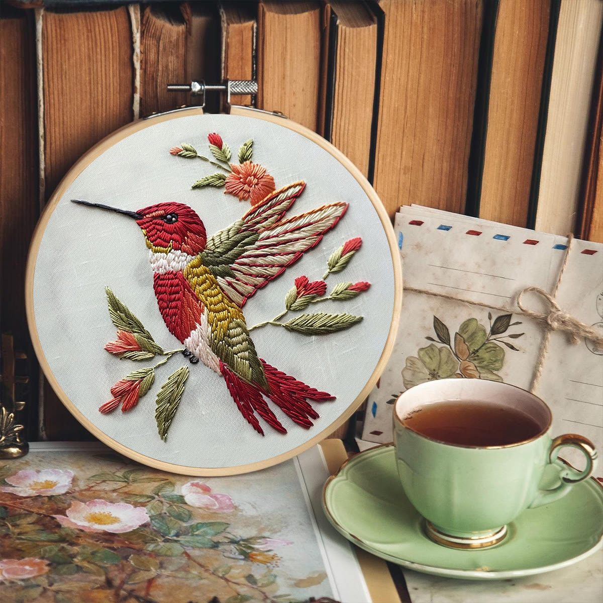 Rubbyoo Embroidery Kit -   Little Red Bird - image 6